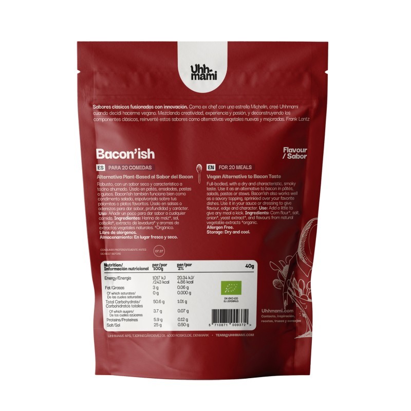 SAZONADOR VEGANO SABOR BACON 40G UHHMAMI