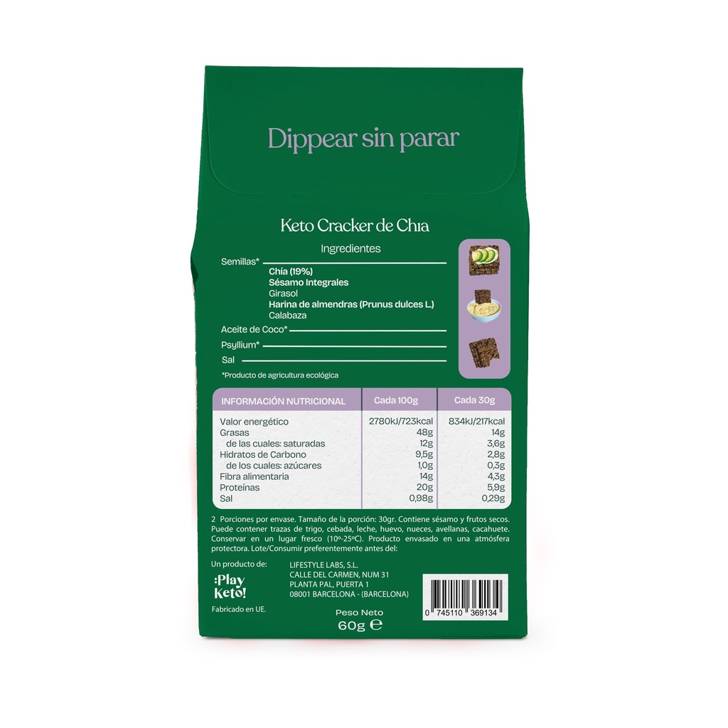 CRACKERS CHIA 60G KETONICO