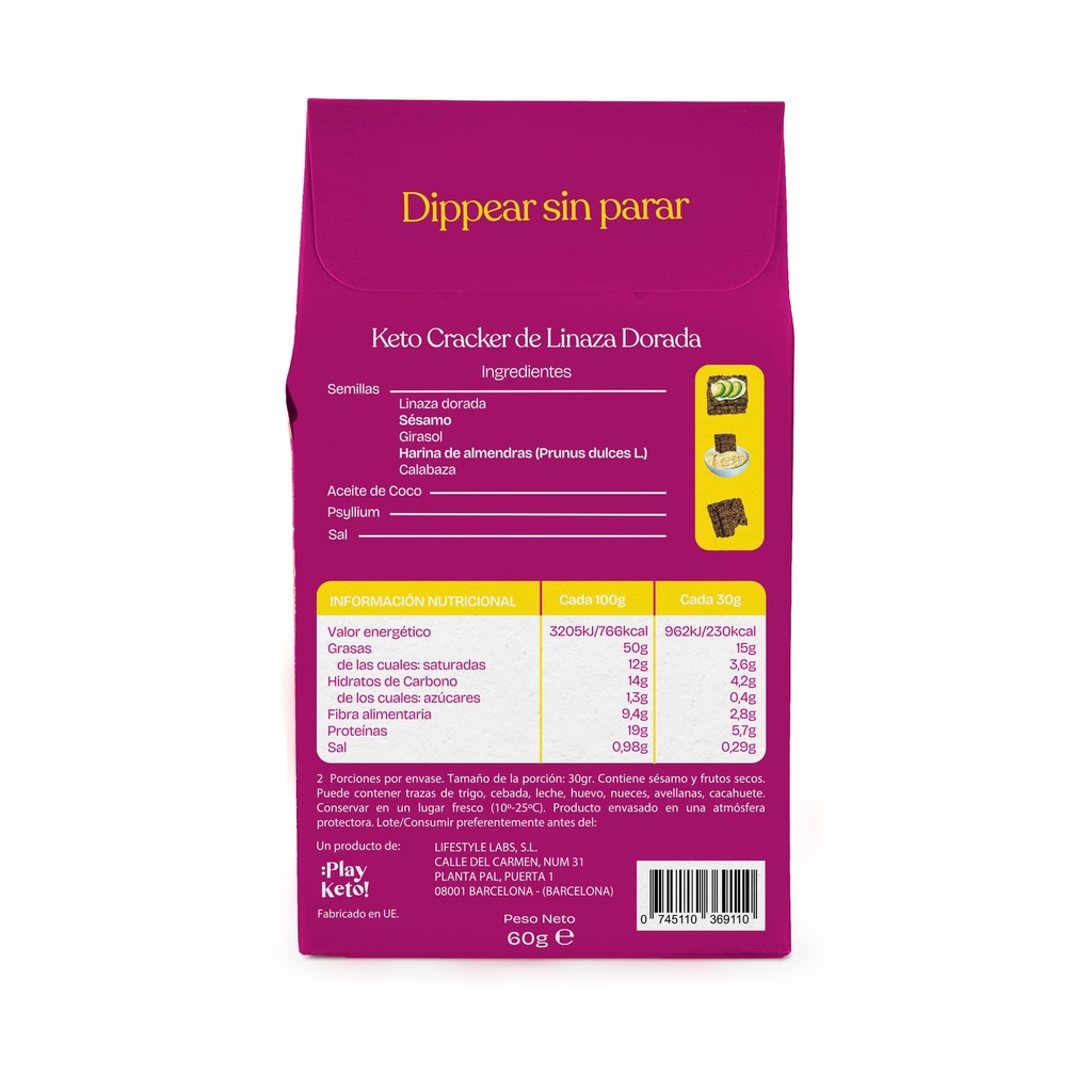 CRACKERS SEMILLAS DE LINO 60G KETONICO