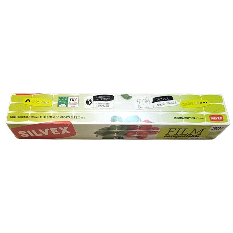 FILM TRANSPARENTE 20M 100% COMPOSTABLE SILVEX
