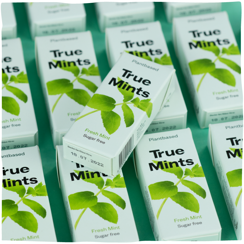 CARAMELOS SABOR MENTA 13G TRUE GUM