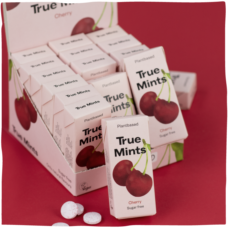 CARAMELOS SABOR CEREZA 13G TRUE GUM