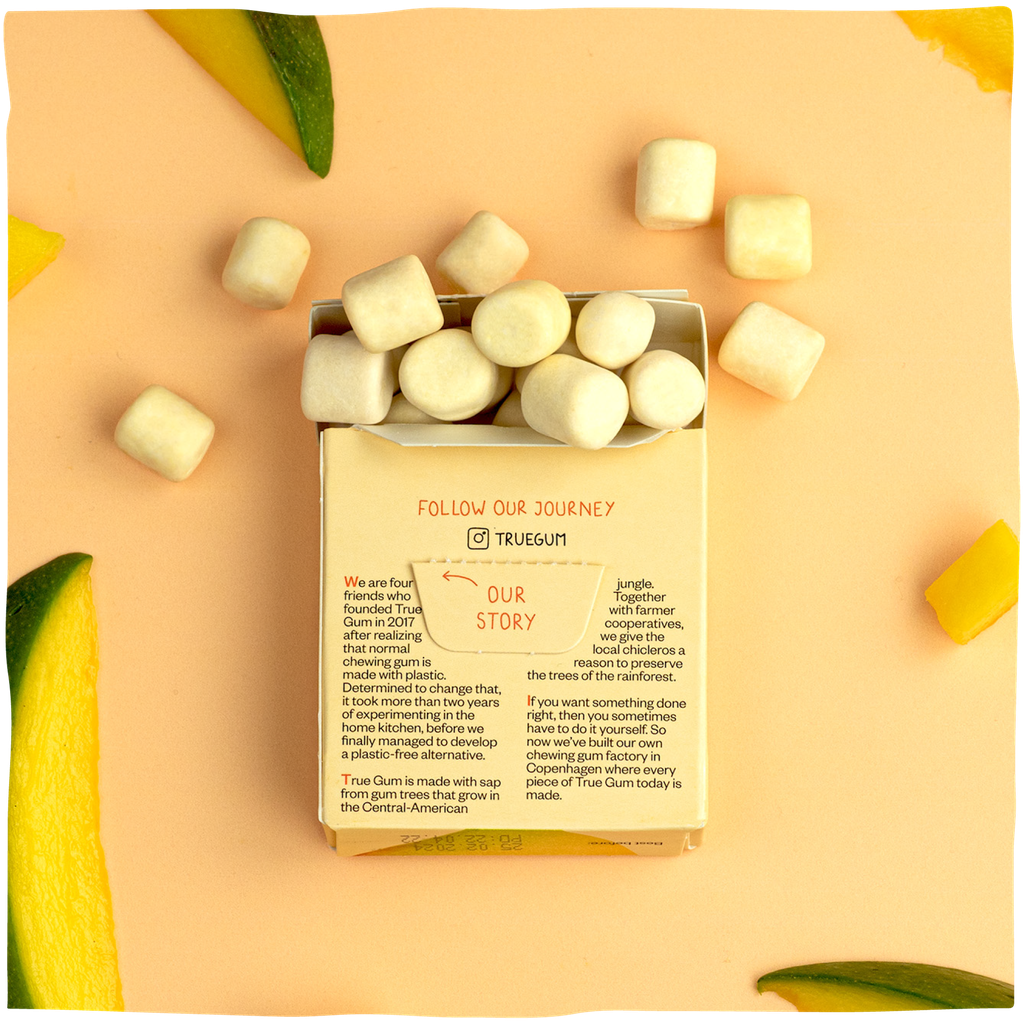 CHICLE SIN PLASTICO DE MANGO 21G - TRUE GUM