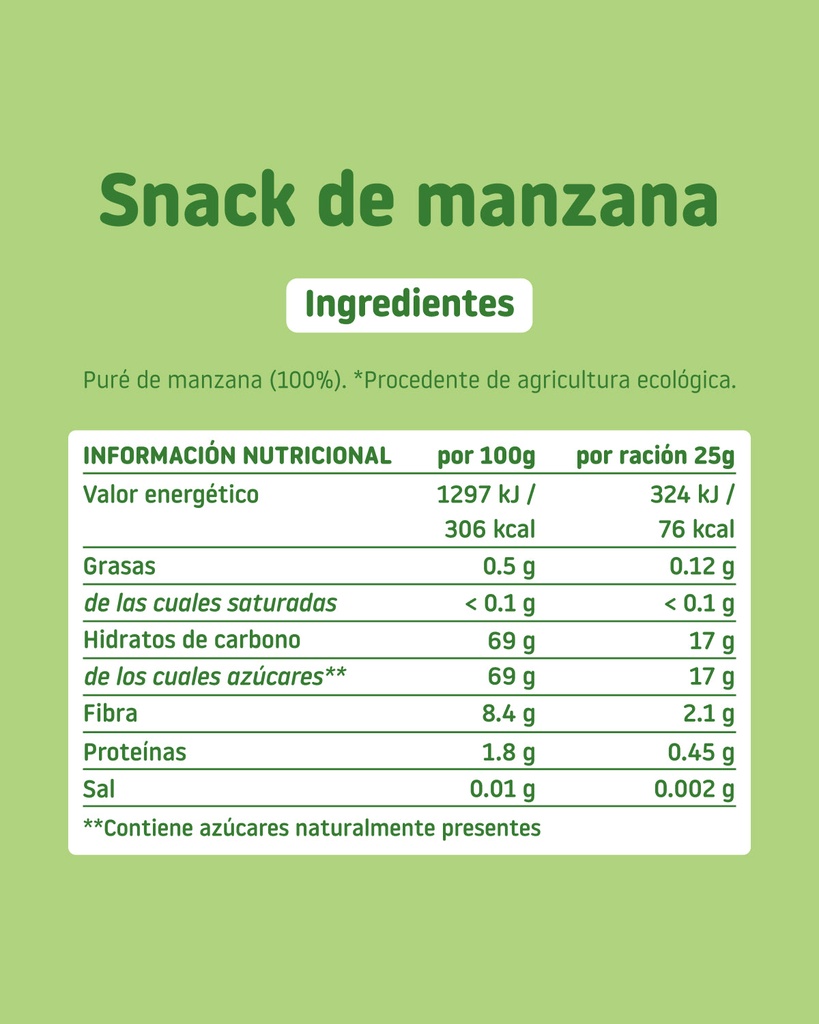 SNACK DE MANZANA 25G SMILEAT