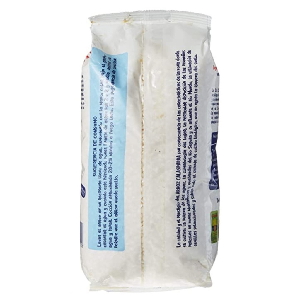 ARROZ ENVASE PLÁSTICO BLANCO CALASPARRA 1KG BIOCOP