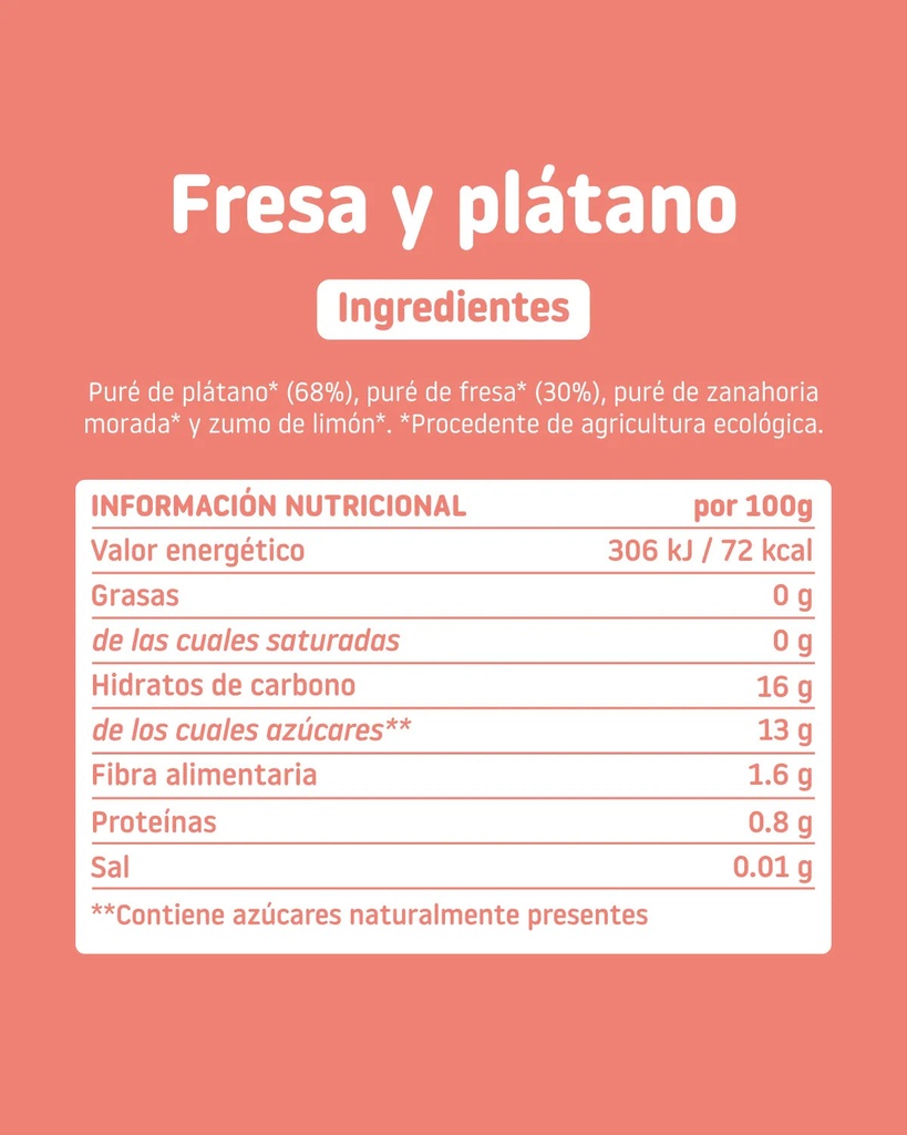 POUCH FRESA Y PLÁTANO 100G SMILEAT