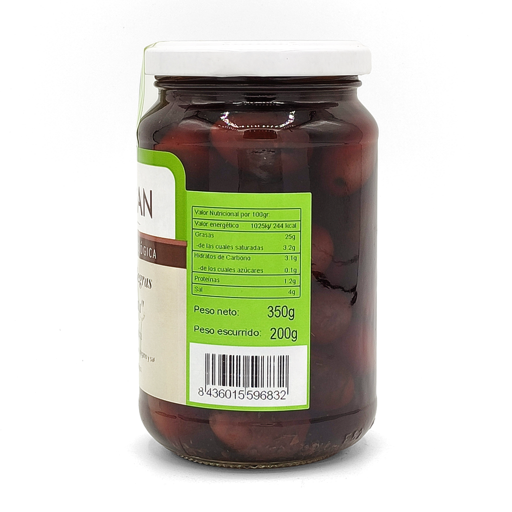 ACEITUNAS NEGRAS KALAMATA 200G BIONSAN