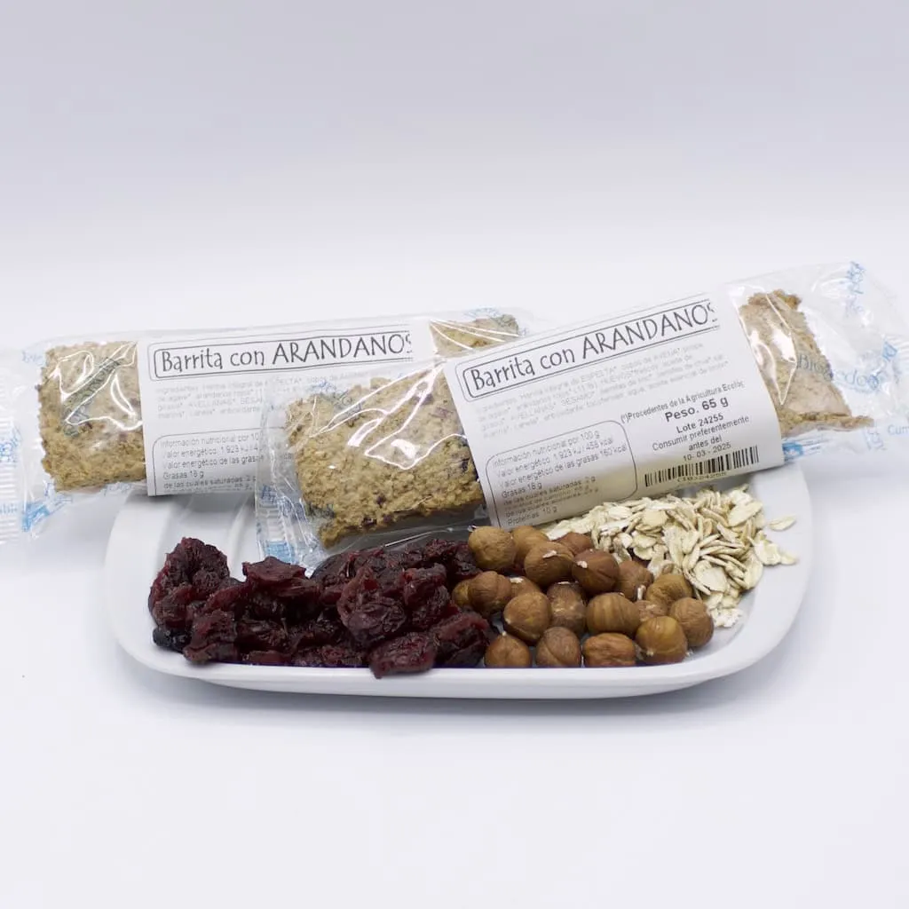 BARRITA CON ARÁNDANOS 65G BIOGREDOS