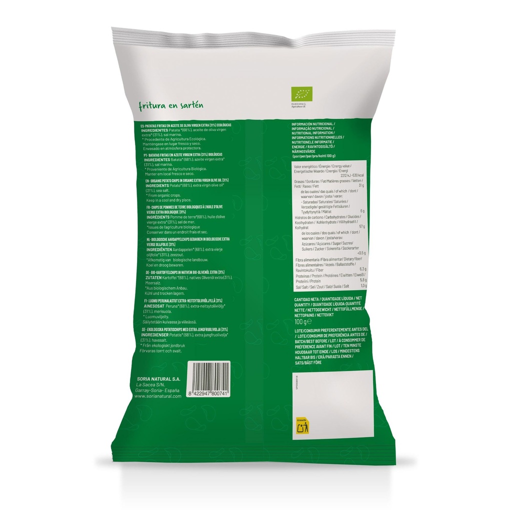 PATATAS FRITAS 100G SORIA NATURAL