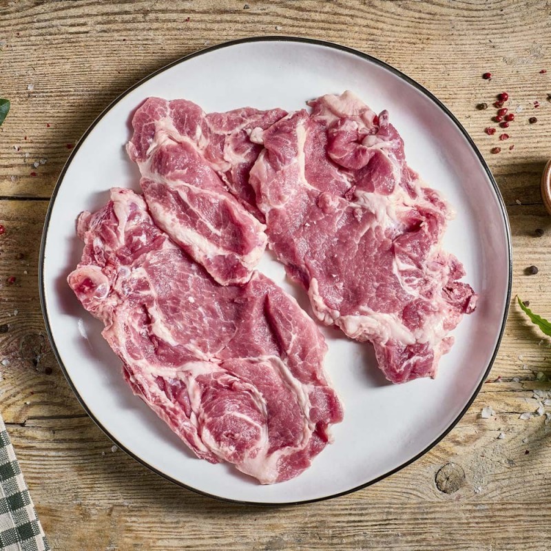 CHULETAS DE AGUJA DE CERDO 500G BIOBARDALES
