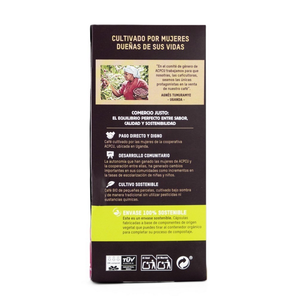 CÁPSULAS COMPOSTABLES CAFÉ INTENSO 10UD 50G TIERRA MADRE