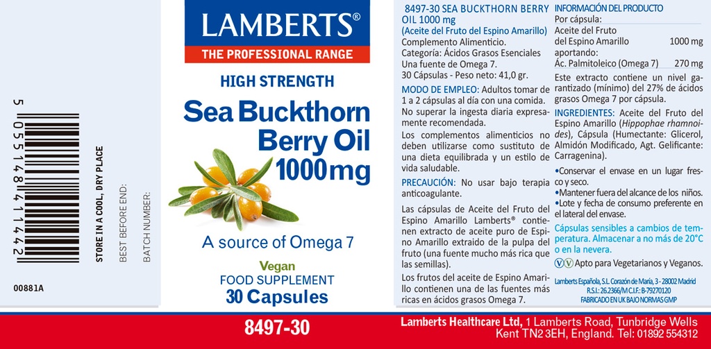 ESPINO AMARILLO 1000MG 30CAP LAMBERTS