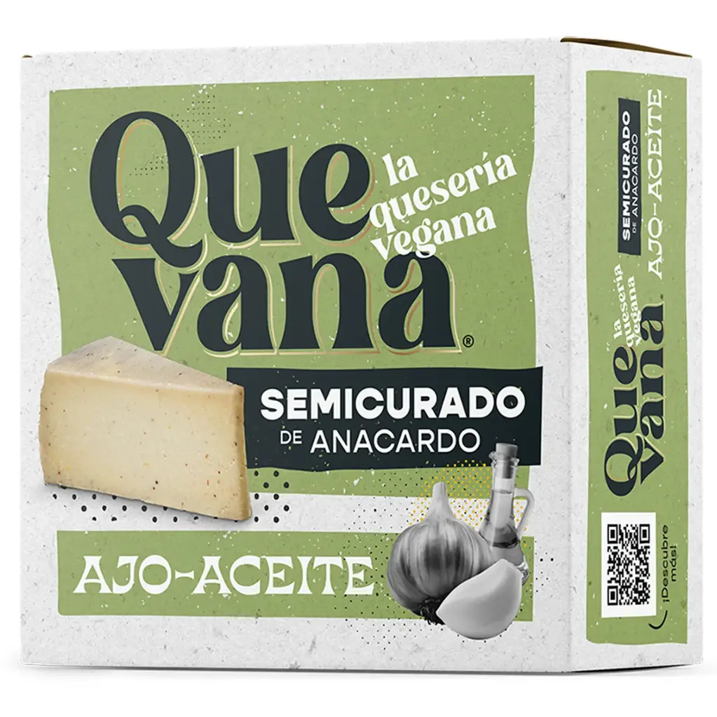 QUESO VEGANO AJO Y ACEITE 160G QUEVANA