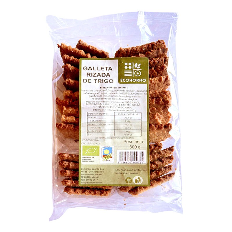 GALLETAS RIZADAS DE TRIGO 350G ECOHORNO