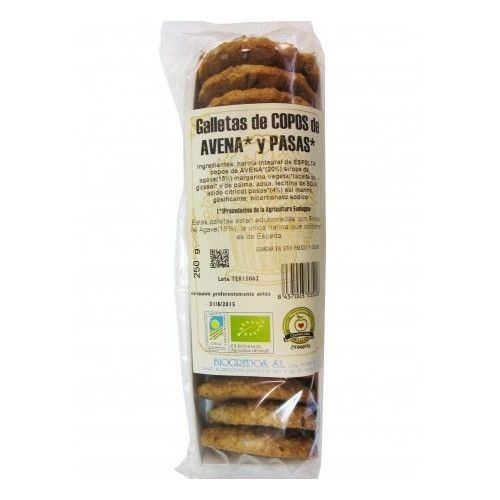 GALLETAS AVENA/PASAS 250G BIOGREDOS
