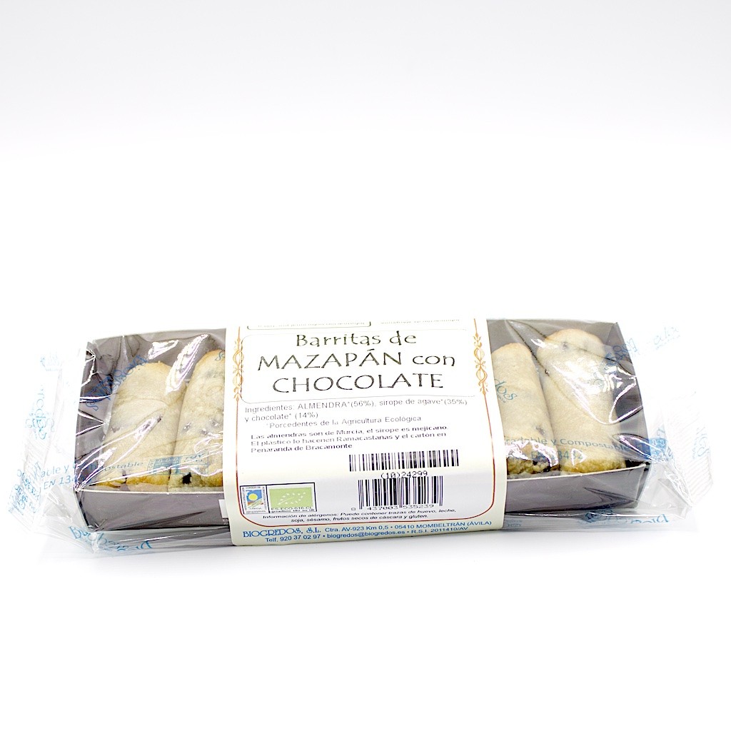 BARRITAS DE MAZAPAN Y CHOCOLATE 130G BIOGREDOS