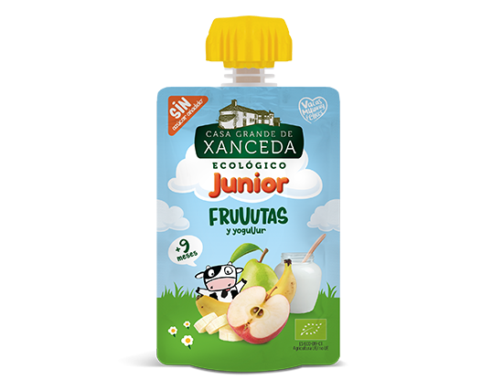 POUCH JUNIOR FRUTAS Y YOGUR BIO 90G CASA XANCEDA