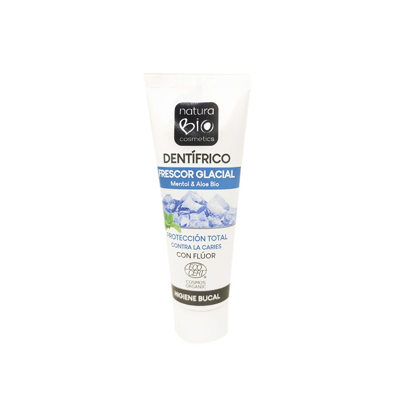 DENTÍFRICO FRESCOR GLACIAL MENTOL&ALOE 75ML NATURABIO