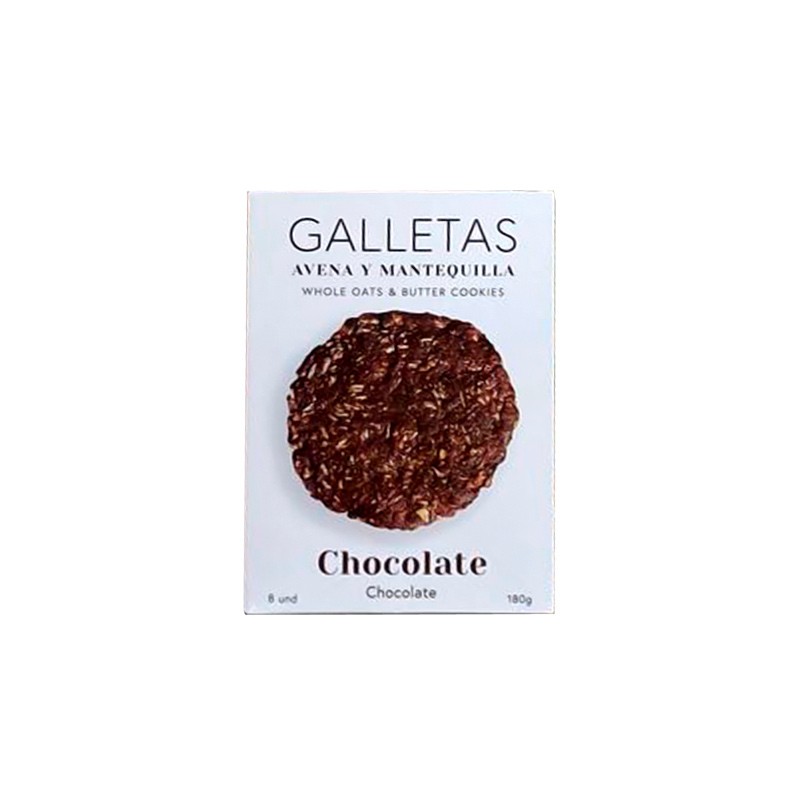 GALLETAS AVENA CHOCOLATE 8UD 180G - SIERRA ECO FOODS