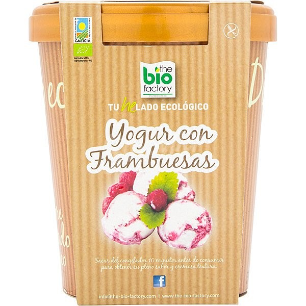 HELADO YOGUR CON FRAMBUESAS 500ML BIOFACTORY