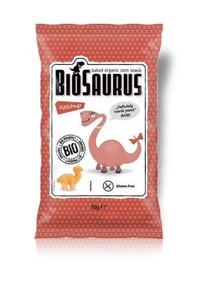 SNACK SABOR KETCHUP BIO 50G BIOSAURUS