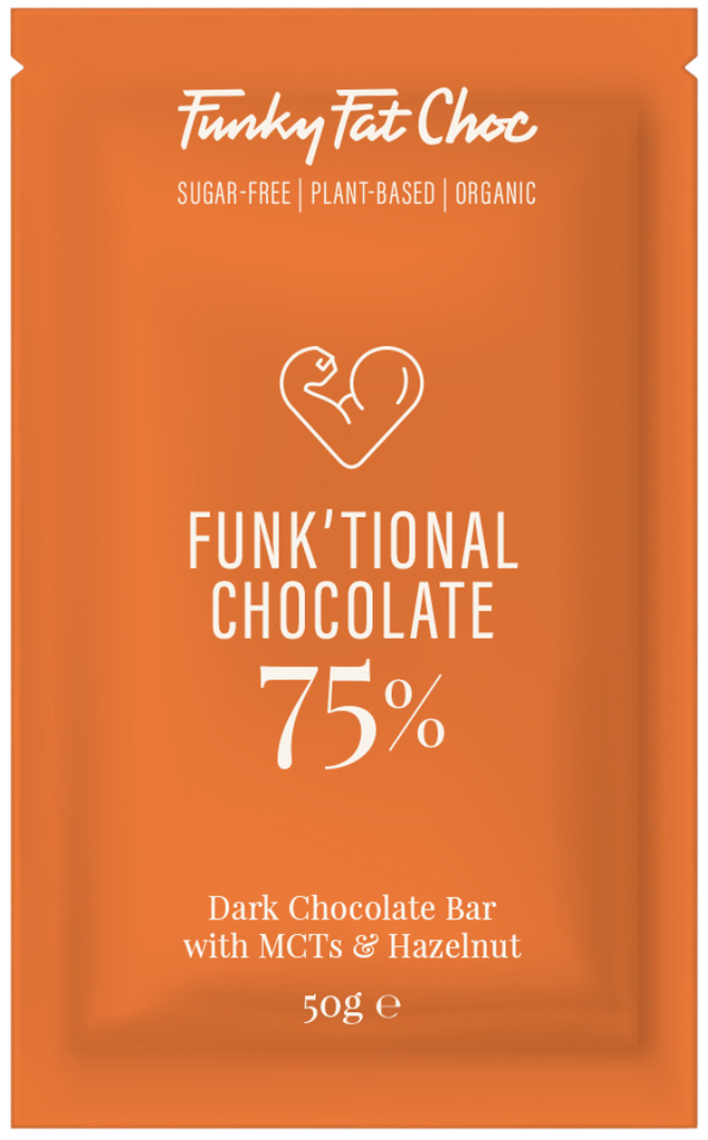 CHOCOLATE KETO 71% CON AVELLANAS 50G FUNKY FAT CHOC