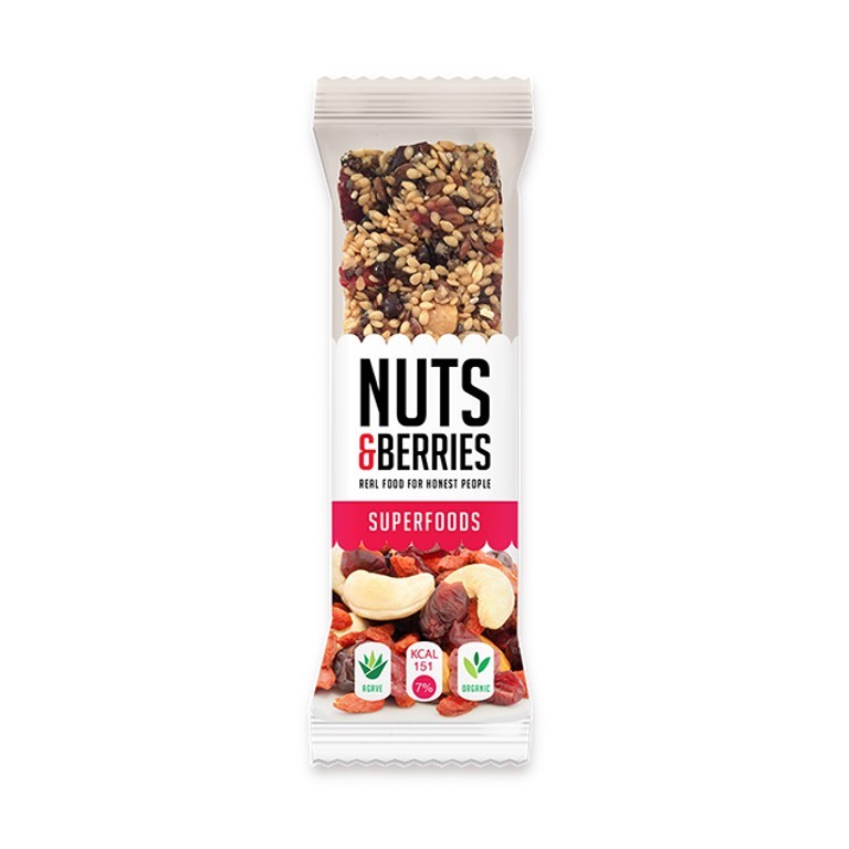 BARRITA SUPERFOODS 40G NUTS BERRIES