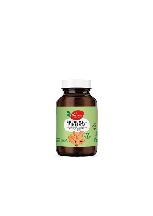 CÚRCUMA+PIMIENTA BIO 100+20UD EL GRANERO INTEGRAL