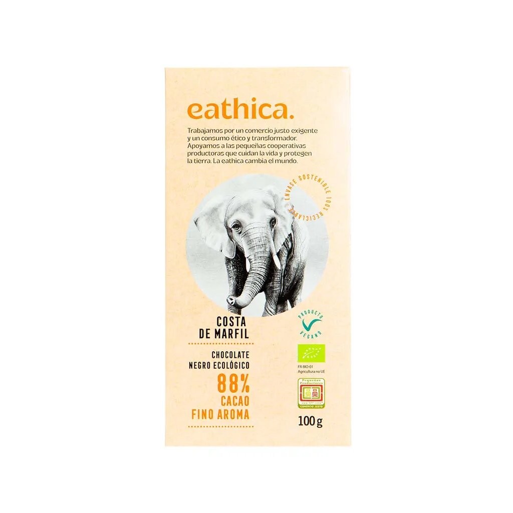 CHOCOLATE NEGRO BOLIVIA 88% 100G EATHICA
