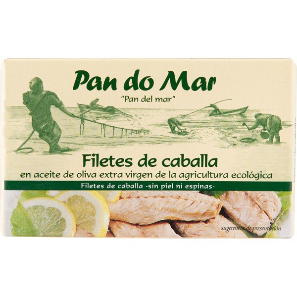 FILETES CABALLA ACEITE OLIVA 120G PAN DO MAR