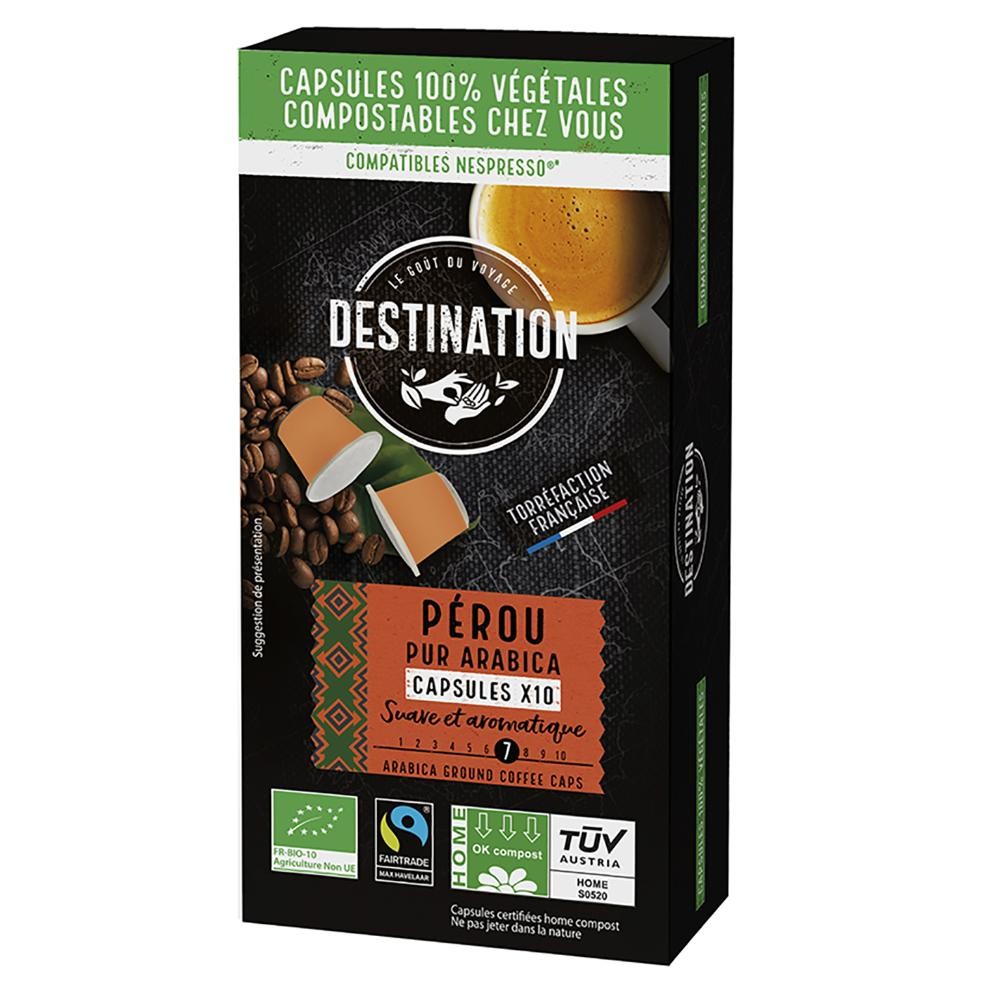 CAFÉ CÁPSULAS 100% ARÁBICA PERÚ 10UD DESTINATION