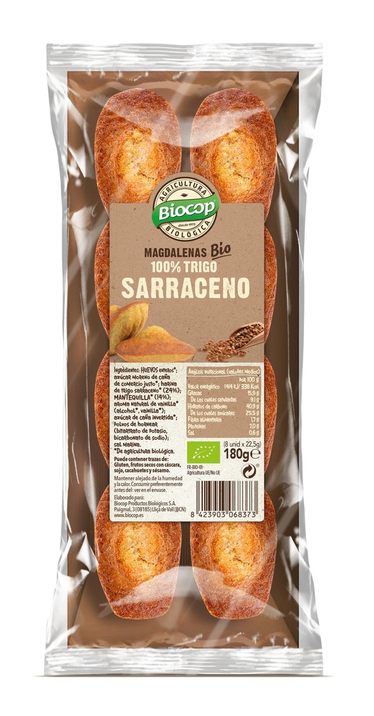 MAGDALENAS TRIGO SARRACENO 100% 180G BIOCOP