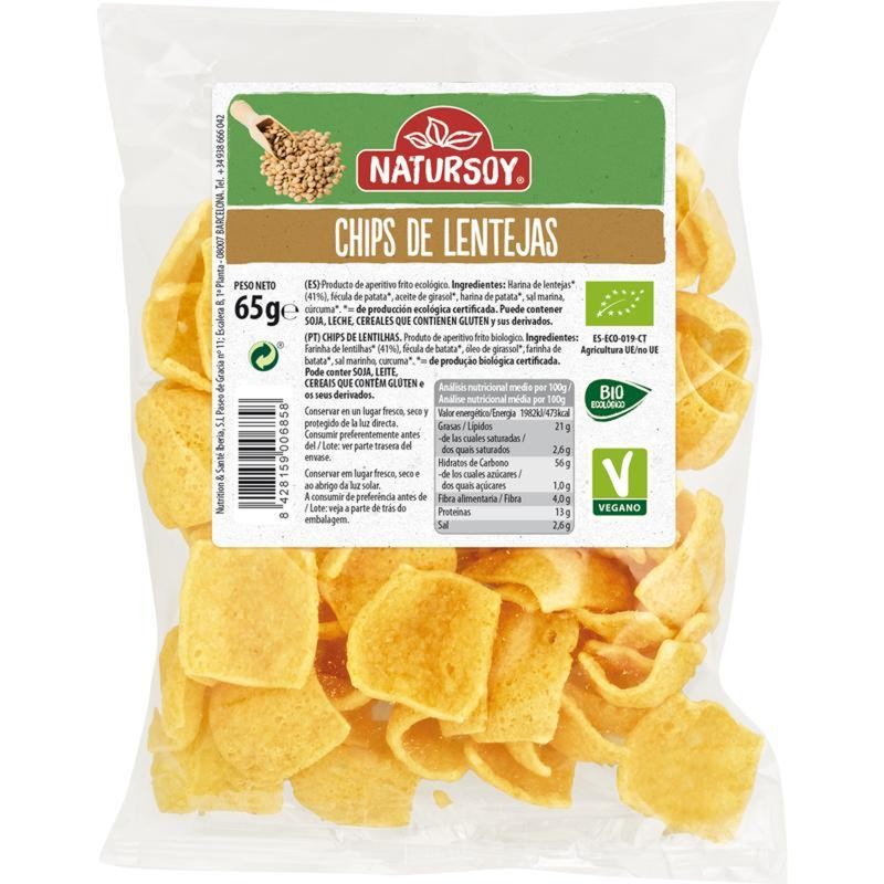 CHIPS LENTEJAS 65G NATURSOY
