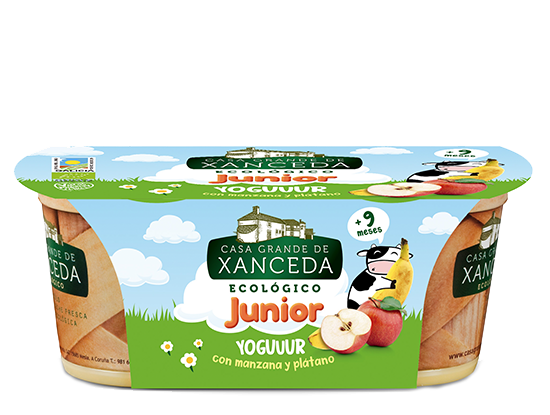 YOGUR JUNIOR MANZANA PLÁTANO 2X125G CASA GRANDE DE XANCEDA