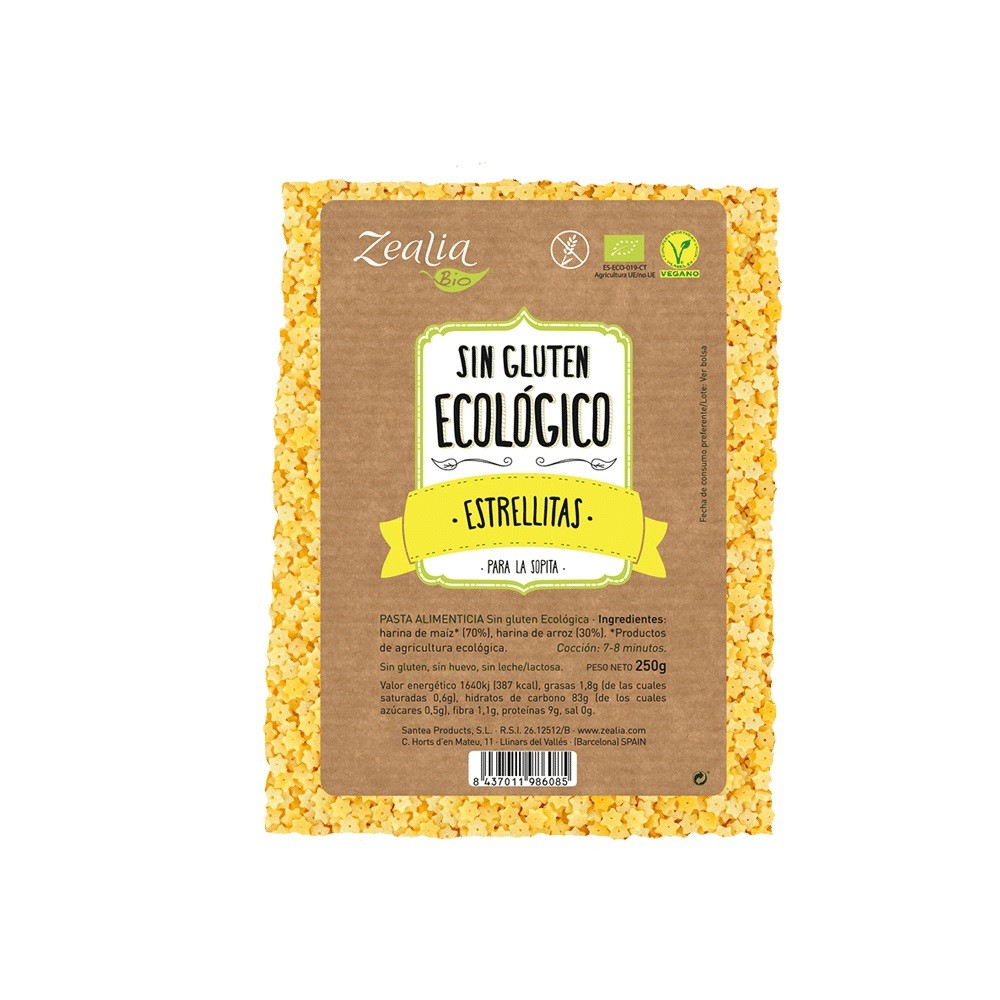 ESTRELLITAS BIO SIN GLUTEN 250G ZEALIA