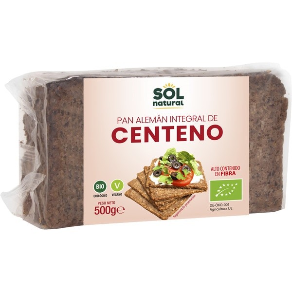 PAN ALEMAN CENTENO INTEGRAL BIO 500G SOL NATURAL
