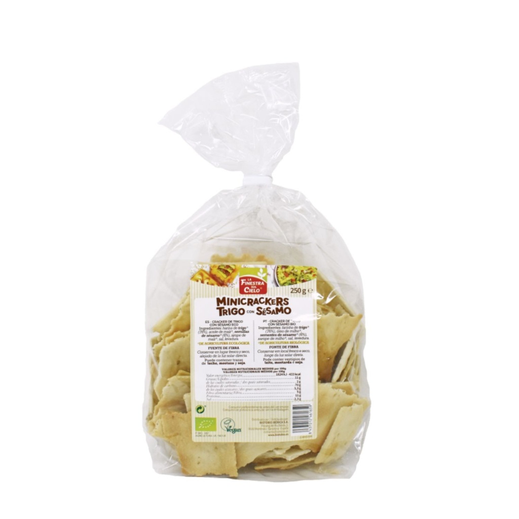 MINICRACKERS TRIGO SÉSAMO 250G FINESTRA