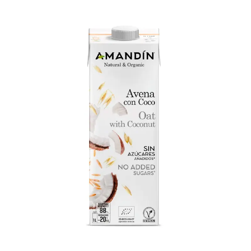 BEBIDA DE AVENA CON COCO 1L AMANDIN