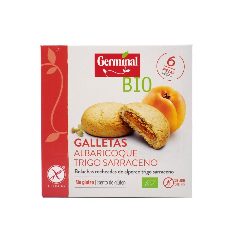 GALLETAS SIN GLUTEN TRIGO SARRACENO CON ALBARICOQUE 200G GERMINAL