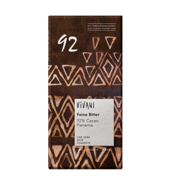 CHOCOLATE NEGRO 92% CACAO 80G VIVANI