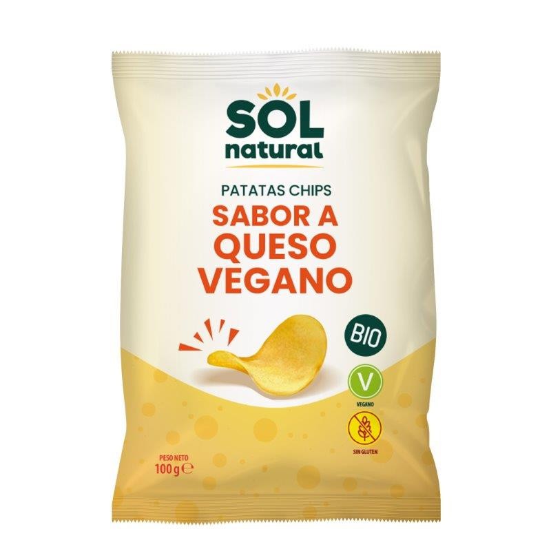 PATATAS FRITAS CON SABOR A QUESO VEGANO 100G SOL NATURAL