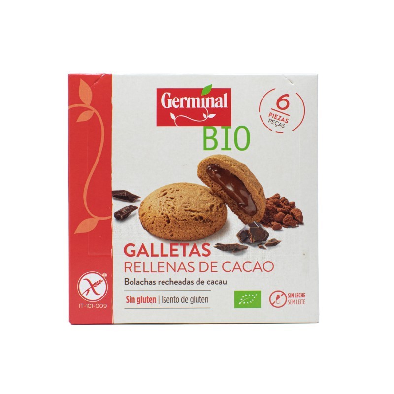 GALLETAS RELLENAS DE CREMA DE CACAO 200G GERMINAL