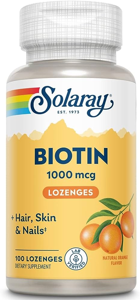 BIOTINA SUBLINGUALES SABOR NARANJA 1000 MCG 100 COMP SOLARAY