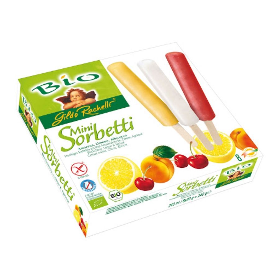 HELADO MINI SORBETTI 8U X 30G GILDO RACHELLLI