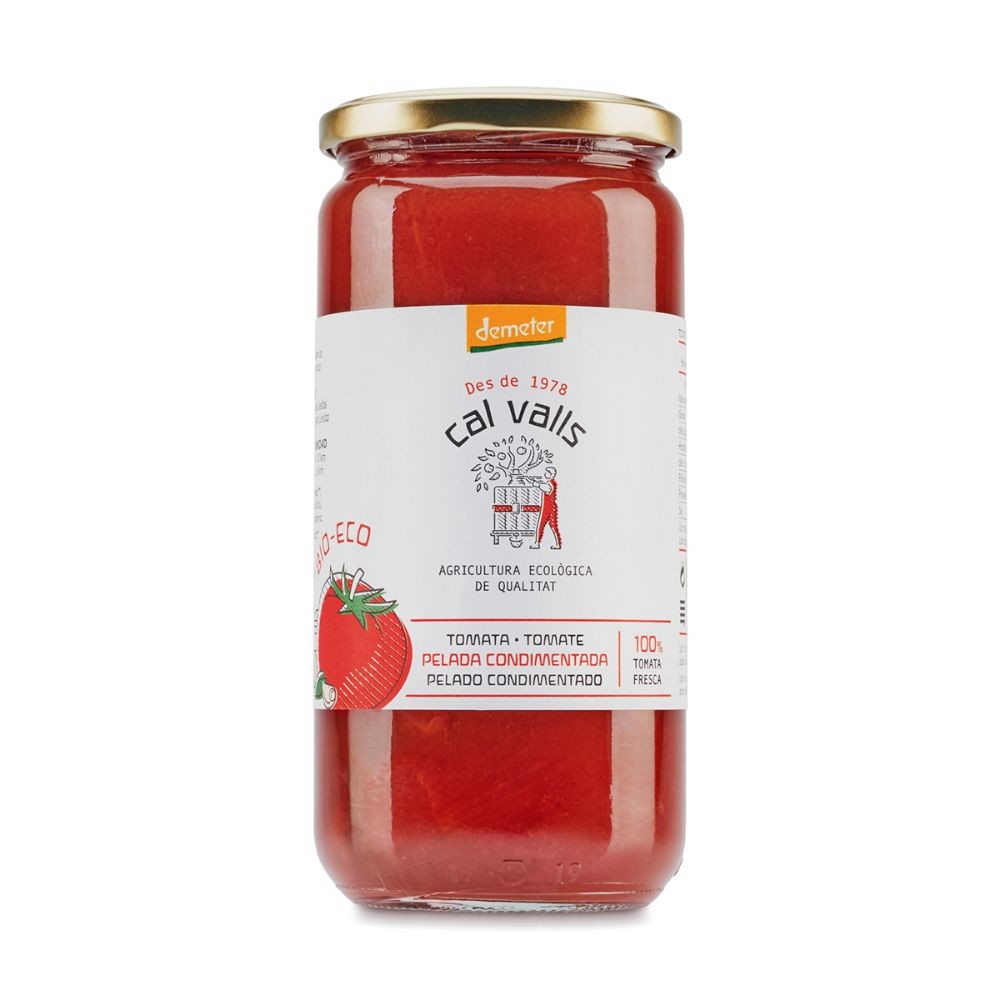 TOMATE ENTERO PELADO CONDIMENTADO 660G CAL VALLS