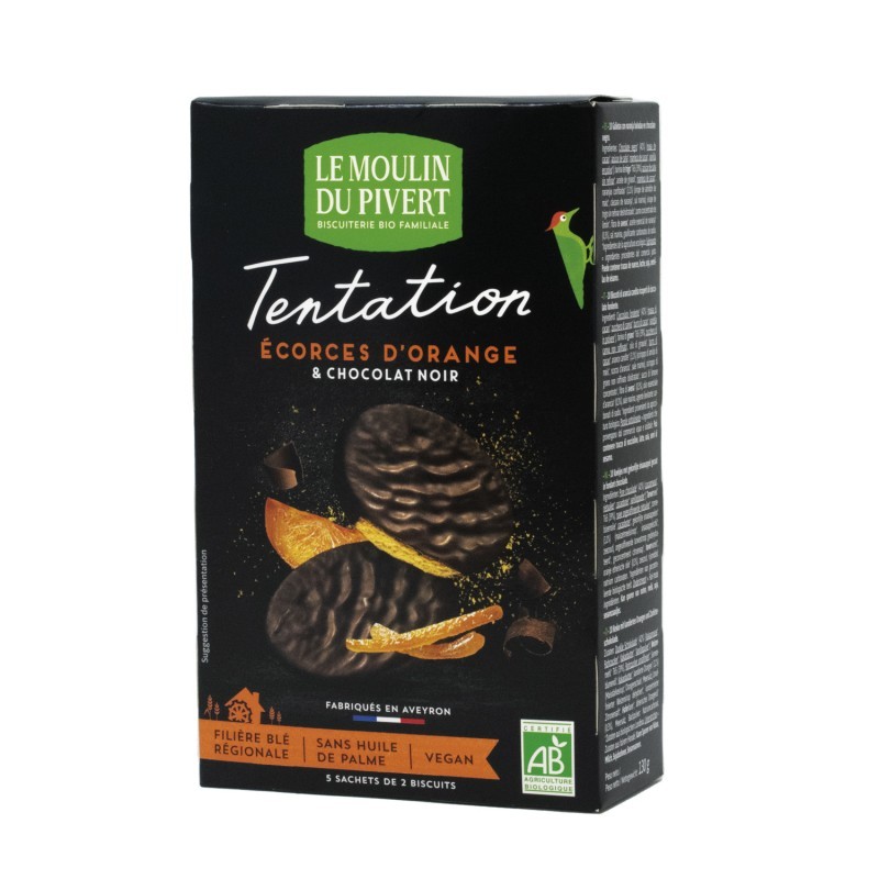 GALLETAS TENTACION DE NARANJA 130 G LE MOULIN DU PIVERT
