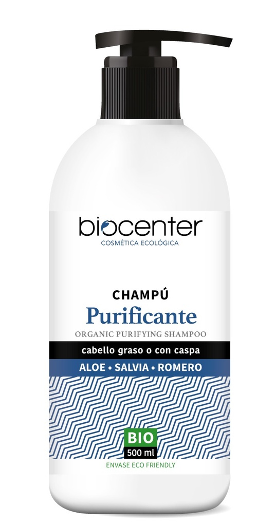 CHAMPÚ PURIFICANTE ALOE SALVIA ROMERO 500ML BIOCENTER