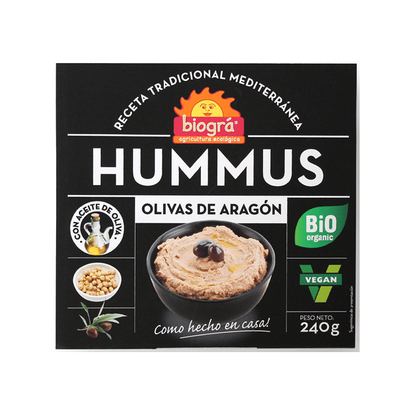 HUMMUS OLIVAS NEGRAS DE ARAGON 240G SORRIBAS