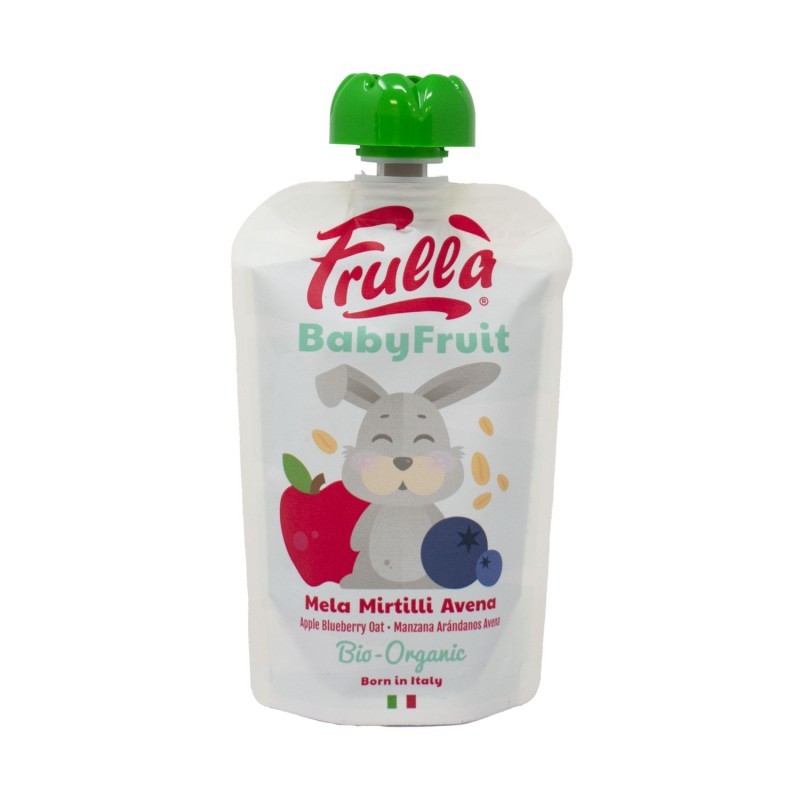 PURÉ MANZANA, ARÁNDANOS Y AVENA 100 G BABY FRULLA BIO