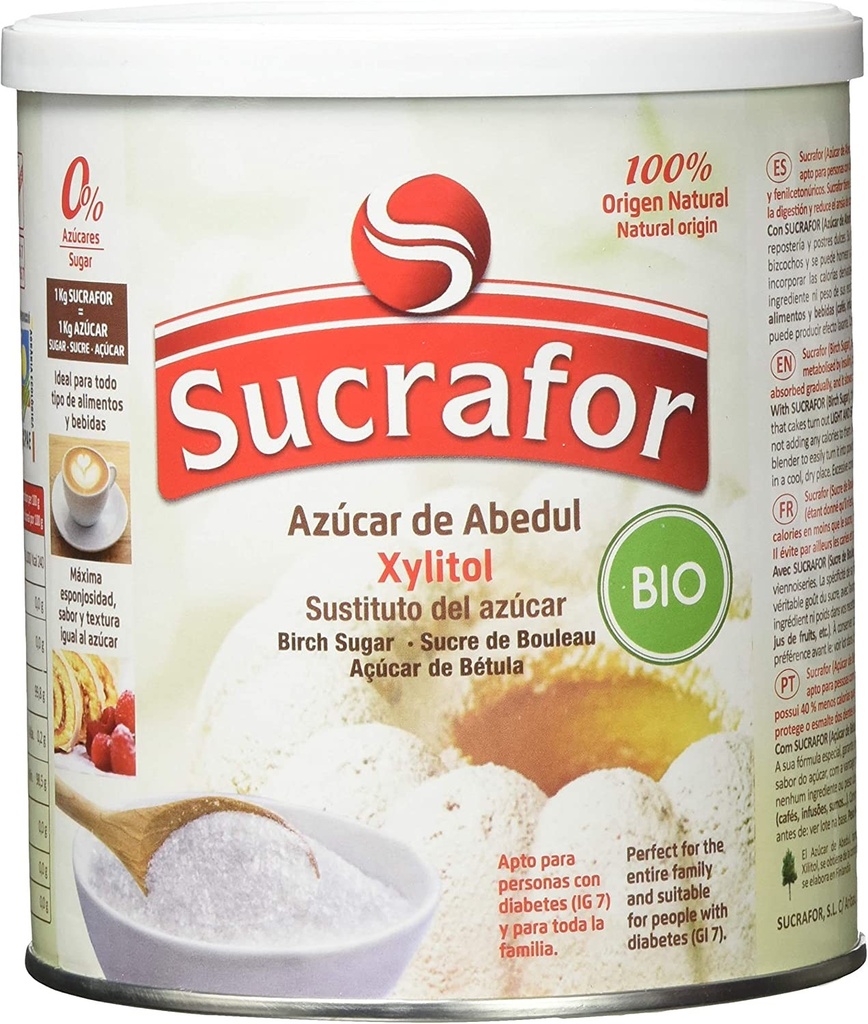 AZÚCAR DE ABEDUL XILITOL 500G BIO SUCRAFOR